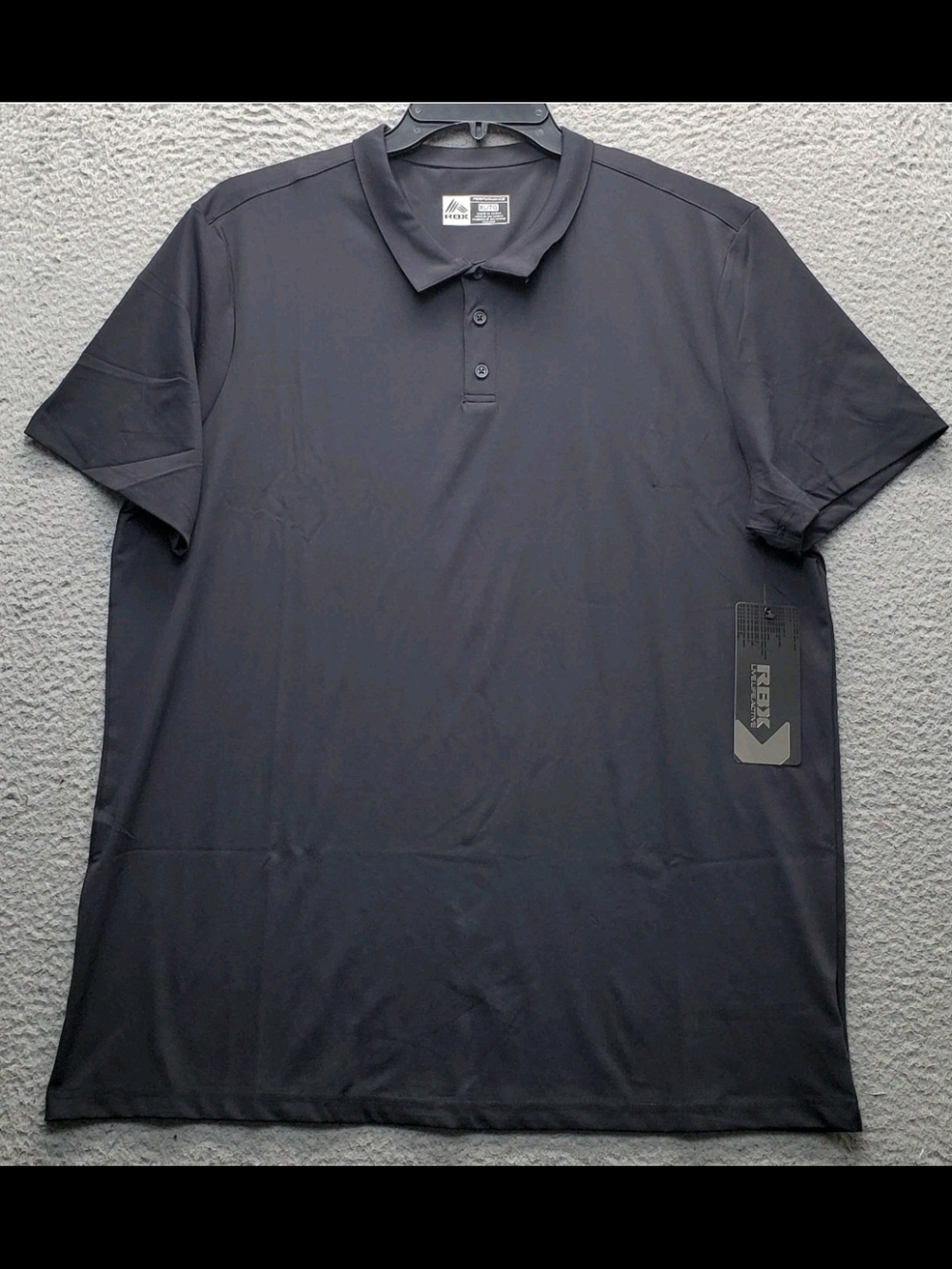 RBX Men’s Performance Dri Black Short-Sleeve Polo Size Medium